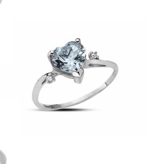 Anello Oro Gioia Donna in Oro Acquamarina 1.10 Ct OAA12425.003 - OAA12425.003